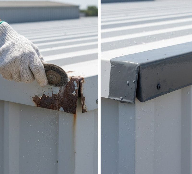 How our specialist corrosion treatment systems provide long lasting protection and stop further deterioration across roof surfaces