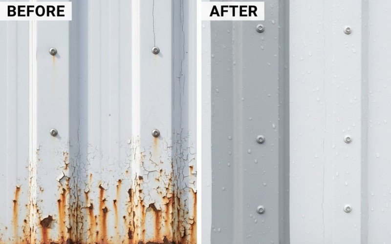 Get your free quote from North Roof for professional edge corrosion treatment that protects metal roof sheets and stops deterioration permanently